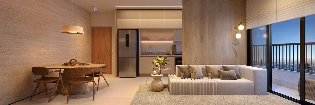 Cozinha Integrada - 62 m²